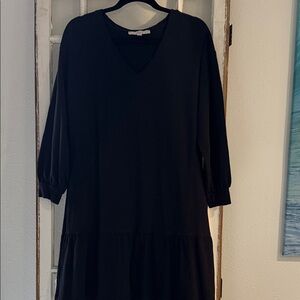 LOFT Black Long Sleeve Dress